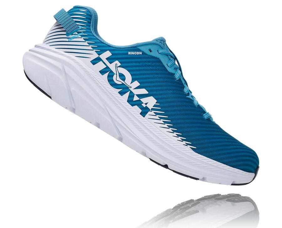 Hoka Australia One One Rincon 2 - Mens Running Shoes Blue/White - RDVUH-9834